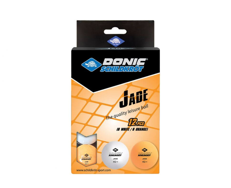 Мячики для н/тенниса DONIC JADE 40+, белый + оранжевый