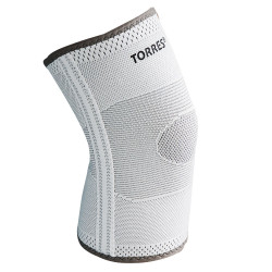 Суппорт колена "TORRES" с боковыми вставками, нейлон, серый