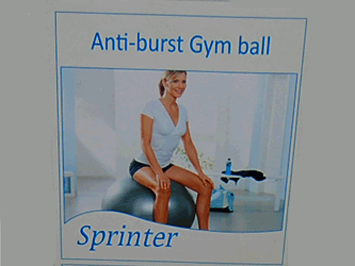 Мяч для фитнеса "Anti-burst GYM BALL" (матовый). Диаметр 65 см. Максимальный вес пользователя 130 кг