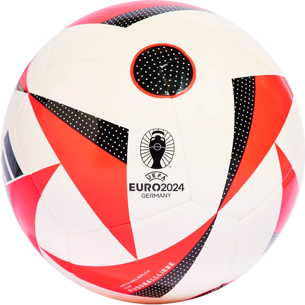 Мяч футбольный ADIDAS EURO 24 Club, Размер 4 бело-красно-черный