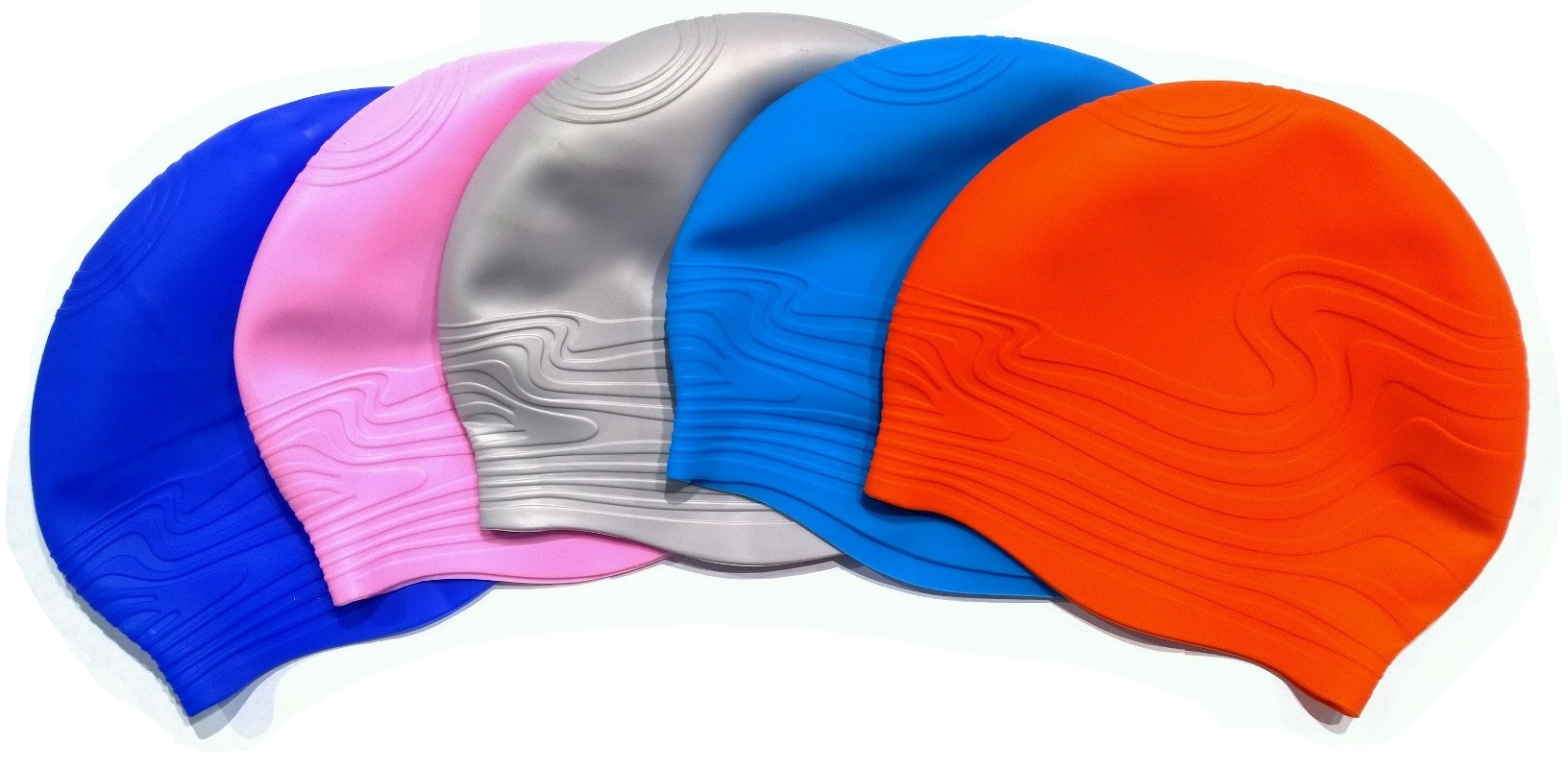 Шапочка для плавания детская Silicone  INDIGO Волна 