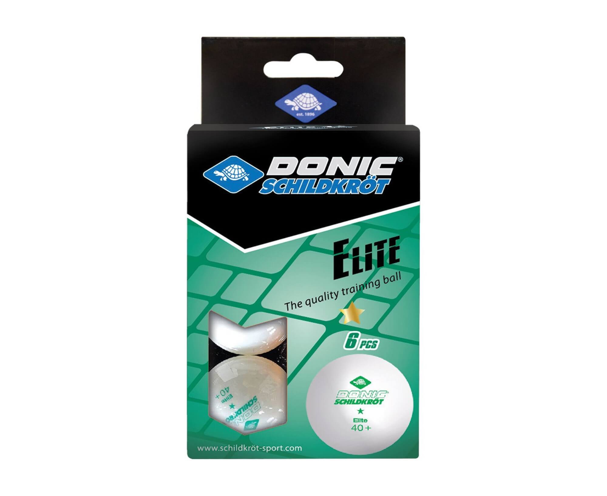 Мячики для н/тенниса DONIC ELITE 1* 40+, белый